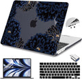 Teryeefi for MacBook Air 13.6 inch Case Release 2022 2023 2024 2025, Fits Model A2681 A3113, Design Pattern Slim Cover+Keyboard Cover+OTG Adapter for 13.6 inch MacBook Air M2 M3, Chrysanthemums