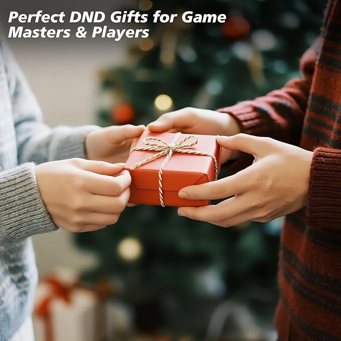 PJOY Metal Dice Set D&D for Dungeons and Dragons Dice with Case Meteorite Iron Purple 7PCS 16mm Role Playing Cool DND Gifts for Players DM Board Game Masters Wizards