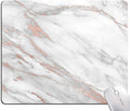Mouse Pad, Marble Mouse Pad, Premium-Textured Mouse Mat Square Waterproof Non-Slip Rubber Base Computer Mousepads for Office Laptop Desk, Gray Rose Gold Marbling