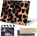 Teryeefi for MacBook Pro 13 inch Case 2022 2021 2020-2016 Release, Design Hard Shell Cover with Keyboard Cover & OTG Adapter Fit Model A2338 M2/M1 A2251 A2289 A2159 A1989 A1706, Leopard Skin Pattern