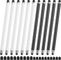 10 PCS Stylus,Stylus Pen for Touchscreen,Stylus 2-in-1 High Sensitivity & Precision Suitable for All Touch Screens of iPhone/ipad/Android Tablets(10 Stylus Pen Withe/Black + 20 Tips)