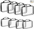 8 Pcs Toy Storage Bags, Clear PVC Zippered Organizing Bags with Handles, Travel Waterproof Organizer for Small Items Building Blocks Puzzle Board Games(13.2x9.4x2.4 In, 9x6.3x2.4 In)