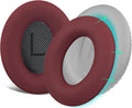 SOULWIT Silicone Ear Pads Cover Protector for Bose QuietComfort QC15 QC25 QC2 QC35 QC45/Ae2 Ae2i Ae2w/SoundTrue & SoundLink AE Headphones Cushions, Sweatproof, Easily Washable - Burgundy