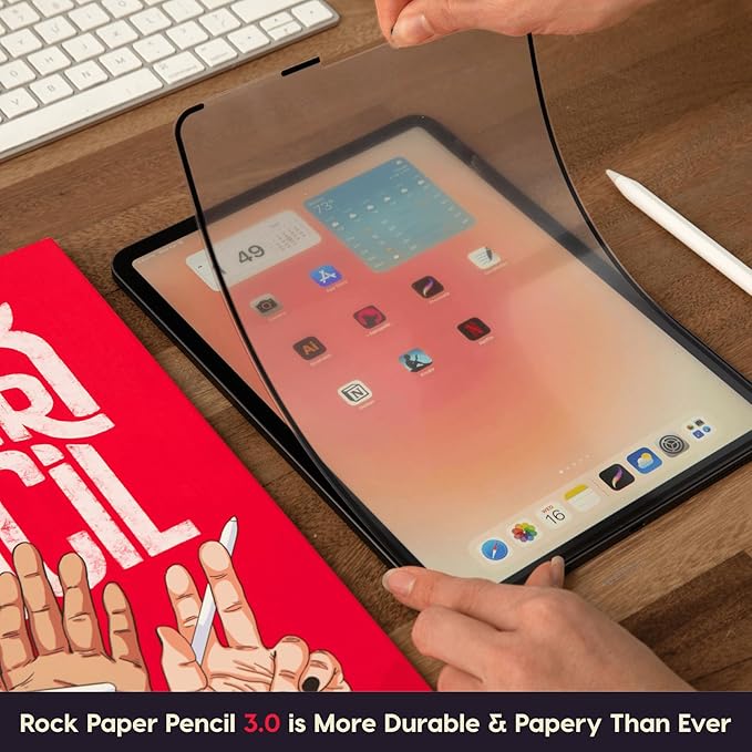 Astropad Rock Paper Pencil v3.0 – Paper Screen Protector for iPad Mini 6th Gen and iPad Mini Gen 7 + Apple Pencil Tips 2 Pack – Compatible with Apple Pencil 1st/2nd Gens and Pencil Pro