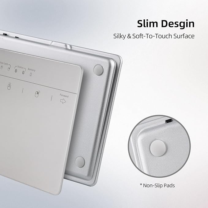 MICROPACK Digitally Yours Wired Trackpad for Windows 7/10/11, USB Trackpad with Multi-Touch Gestures, Plug-and-Play USB Touch Pad Mouse Pad Large for PC Computers & Laptops, Silver