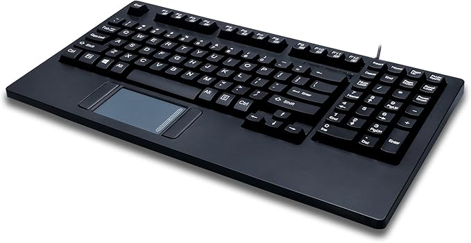 Adesso AKB-425UB - Easytouch Rackmount USB Touchpad Keyboard, Black