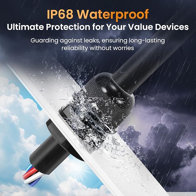 QILIPSU 12pcs 1/2" NPT Cable Gland Waterproof IP68 Nylon Cable Pass Through Cord Grip Connector Strain Relief Wire Grommet