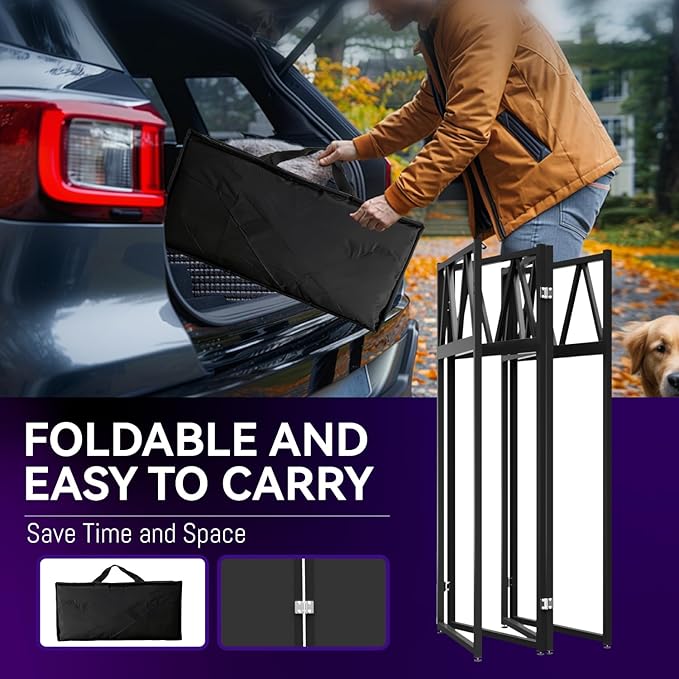 DJ Table Stand Portable booth, Foldable DJ Stand Booth, Heavy-Duty Adjustable Height DJ Facade Booth, Easy to Assemble, Stylish, Convenient to Store and Transpor