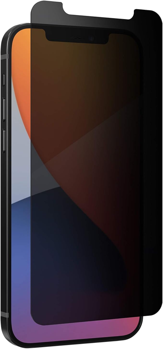 ZAGG InvisibleShield Glass Elite Privacy+ Screen Protector for iPhone 12 Pro Max, Two-Way Privacy Filter, 4X Stronger, Anti-Fingerprint Technology, Easy to Install