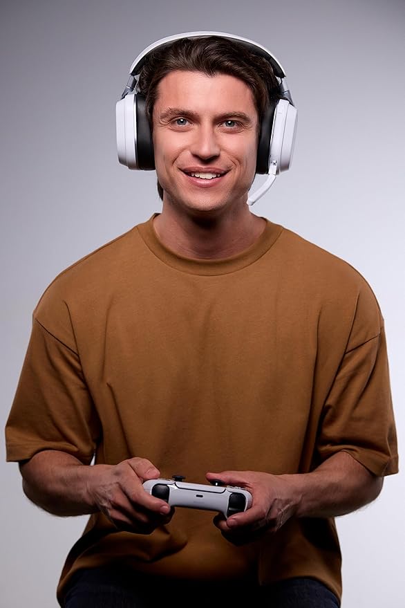 Turtle Beach Stealth 700 Gen 3 Wireless Multiplatform Amplified Gaming Headset for PS5, PS4, PC, Mobile – 60mm Drivers, AI Noise-Cancelling Mic, Bluetooth, 80-Hr Battery, Dual Transmitters – White