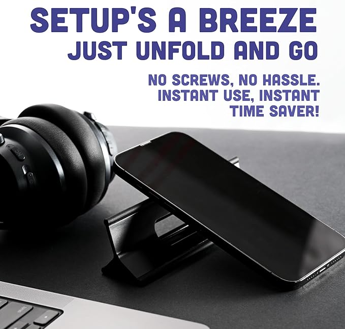 Steepy Laptop Computer Stand - Adjustable Height Riser for Desk - Portable