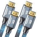 8K HDMI Cable 12 ft 2Pack, 48Gbps High Speed HDMI 2.1 Cable, Braided HDMI Cable 2.1 8K 60Hz 4K 120Hz Support for HDR eARC HDCP 2.2/2.3, HDMI Cord Compatible with HDTV, Laptop, Monitor, PC