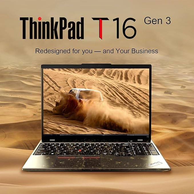 Lenovo ThinkPad T16 Gen 3 Business Laptop 16” FHD+ Display, Intel Ultra 5-125U (Beats i7-1355U), 64GB DDR5 RAM, 2TB SSD, 5MB Webcam, WiFi 6E + BT, RJ-45, HDMI, Win 11 Pro, 3 Yr Wty, AI Copilot, Black