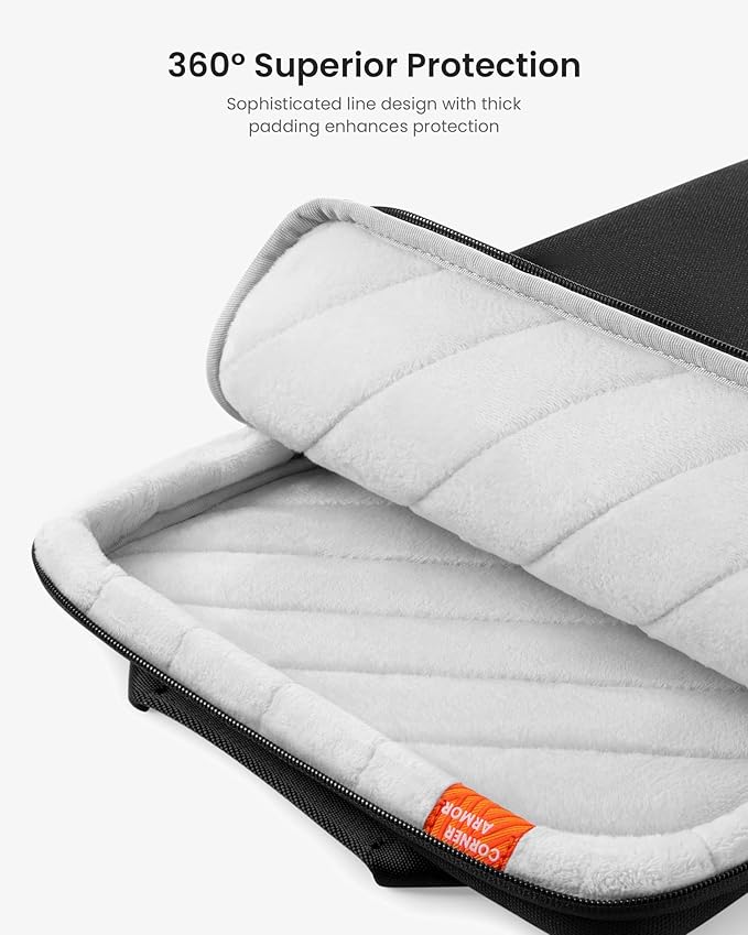 tomtoc Protective Laptop Sleeve for 13 Inch MacBook Air M4/A3240, M3/A3113, M2/A2681, M1/A2337, MacBook Pro 13 M2/A2686, M1/A2338, 2024 Surface Pro AI PC, Water-Resistant MacBook Case