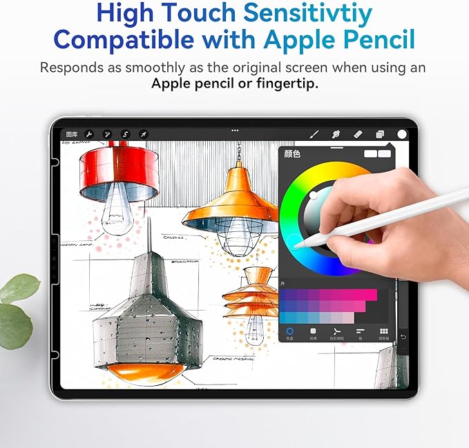 Magnetic Privacy Screen Protector Compatible with iPad Pro 12.9 Inch 2018 2020 2021 2022, Removable Anti Glare Blue Light Bubble-Free Black Security Protector Private Filter
