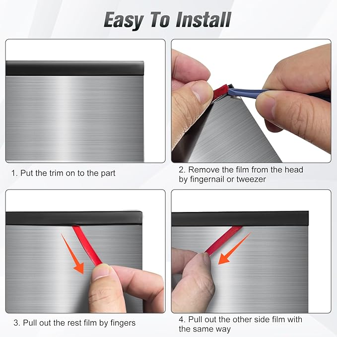 Rubber Edge Trim, Self Adhesive U Channel Edge Trim, U Shaped Trim for Plywood, Glasses, Mirror, Flexiglass, Sharp Edge Parts, Fit for 1/4", Length 20Ft, Black Color, Peel and Stick Plastic Trims