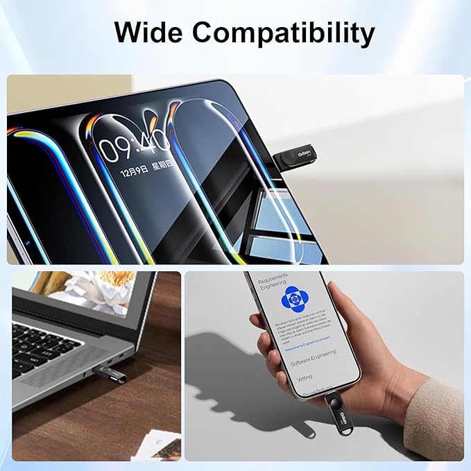 64GB USB C Flash Drive, Dual Drive USB 3.0 and Type C Thumb Drive Up to 110MB/s Read Metal Waterproof Swivel Design Portable for PC Laptop Tablet Android Smartphone iPhone 15 and More, Black