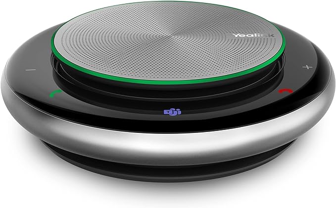 Yealink Bluetooth Speakerphone USB Speakers with Microphone Teams Certified CP900 Wireless Enhanced Noise Reduction Algorithm Home Office 360° Voice Pickup (Package Without dongle)