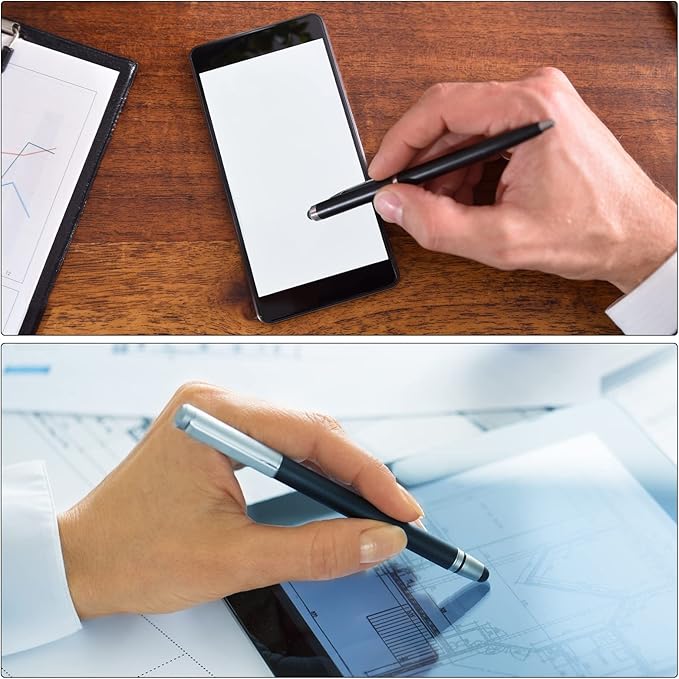 MECCANIXITY 12pcs 6.5mm Stylus Pen Fine Tips Conductive Fiber Capacitive Touch Screen Pens Tip Universal Replacement