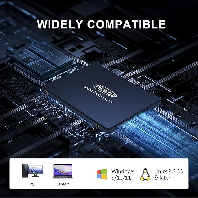 FS810 256GB SSD, 2.5" SSD SATA III 6Gb/s, Solid State Drives, Up to 560MB/s, 3D NAND TLC Flash, Internal SSD for Desktops and Laptops(Black)