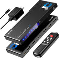 HDMI Switch 5 in 1 Out 8K@60Hz 4K@120Hz - HDMI 2.1 Switcher with Remote, Auto-Switching - Supports HDCP 2.3, HD R10, Dolby Vision, 3D, VRR - Compatible with PS5/Xbox/PC/Blu-ray Player