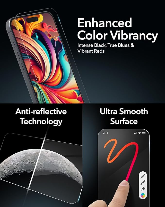 ZAGG Glass XTR3 Google Pixel 9 / Pixel 9 Pro Screen Protector - 10X Stronger with Recycled Glass, Enhanced Eyesafe Blue Light Filter, Anti-Reflective, Easy Installation
