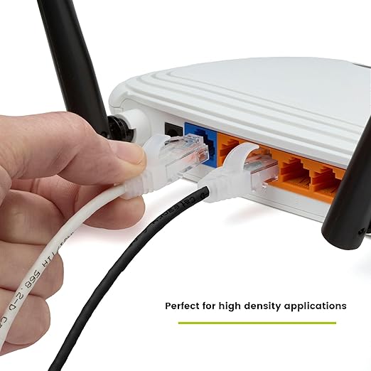 TRUECABLE Cat6 Component Rated Patch Cable, Unshielded (U/UTP), 25ft, Black, 28AWG Solid Copper, Snagless 10G High-Speed Ethernet Cable, PoE++ 4PPoE 100W, UL Listed, RoHS-3, 5 Pack