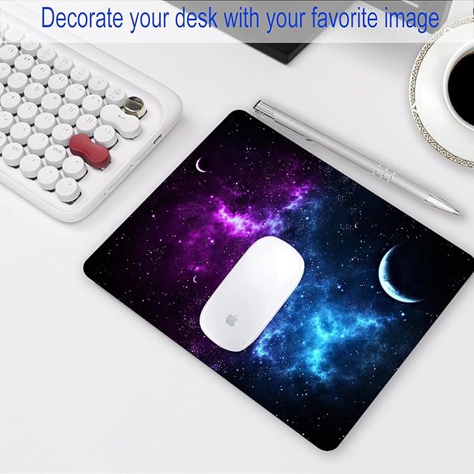 Galaxy Mouse pad Non-Slip Rubber Mouse pad for Laptop Computer Personalized Office Decoration Accessories 9.5 x 7.9 inch