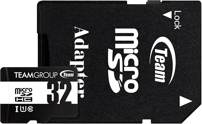 TEAMGROUP Micro 32GB x 5 Pack UHS-I U1 Class 10 SDHC SDXC Read Speed up to 100MB/s High Speed Flash Meomry Card with Adapter for Camera, Surveillance, Full HD Shooting TUSDH32GCL10U63