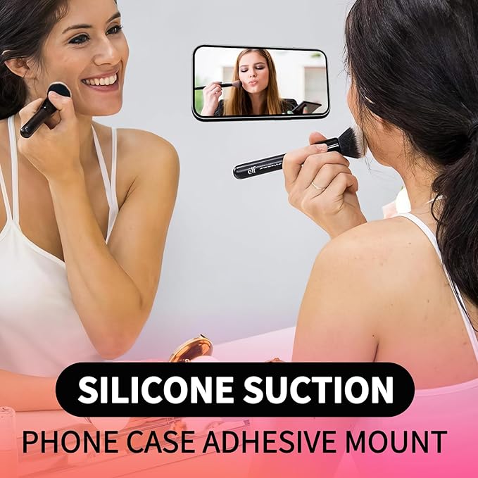 ZYCCER Double Sided Silicone Suction Phone Holder Mount,Compatible with iPhone and Android Cases Hands-Free Mirror Shower Phone Mount Strong Grip Holder (Green, Single Sided 1PCS)