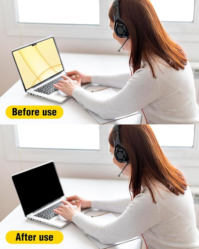 F FORITO Magnetic Privacy Screen Protector Compatible with MacBook Air 15.3 inch (2023-2025, M2, M3, M4), Removable 360° Anti Peeping Anti Blue Light Anti Glare Laptop Privacy Screen Shield