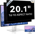 [2 Pack] 20.1 Inch Computer Privacy Screen for 16:10 Aspect Ratio Widescreen Monitor, Eye Protection Anti Glare Blue Light Computer Monitor Privacy Filter, Removable Anti-Scratch 20in Protector