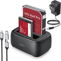 ORICO USB Type C to SATA 2 Bay Hard Drive Docking Station Duplicator/Cloner Function for 2.5 or 3.5 in HDD SSD with 2 in 1 USB C to A/C Cable (DD28C3-C)