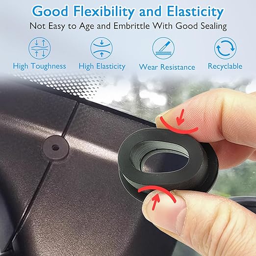 15 Pcs 3/4" Drill Hole, 3/8" ID Silicone Rubber Grommets for Wiring, Automotive Firewall Hole Plug, Top Hat Metal Wall Drywall Grommets for Vinyl Tubing in Hydroponic Irrigation Systems