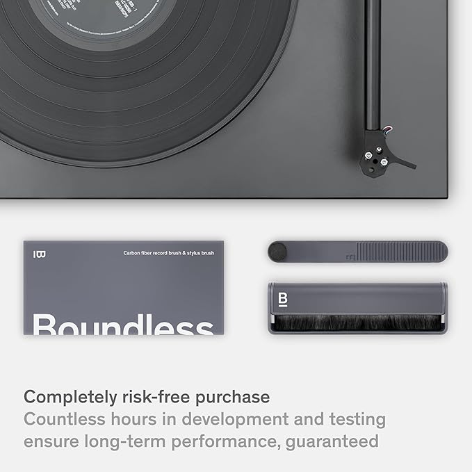 Boundless Audio Record Cleaner Kit - 2-Piece Vinyl Cleaning Kit Includes Record Brush & Stylus Cleaner - Carbon Fiber Anti-Static Vinyl & Stylus Brushes