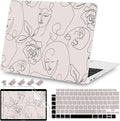 Teryeefi for MacBook Air 13 inch Case 2021 2020 2019 2018 A2337 M1 A2179 A1932, Plastic Hard Shell Case & Keyboard Cover & Screen Protector for Mac Air 13.3 Retina with Touch ID, Abstract Face