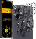beuxece for 6 Pack iPhone 16 / iPhone 16 Plus Camera Lens Protector [Drop Protection] [Case Friendly] [Easy Installation] 9H Tempered Glass Camera Screen Protector Cover Accessories, CD Black