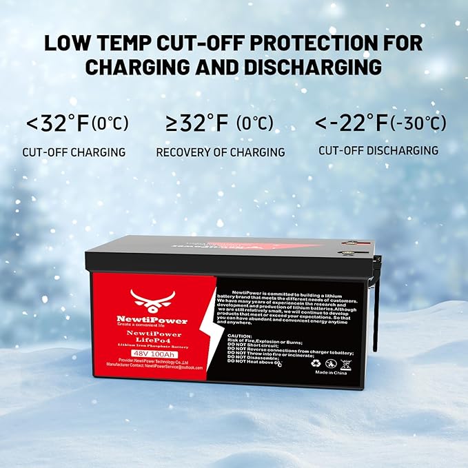 48V 100Ah Golf Cart Lithium LiFePO4 Battery with 200A BMS Grade A Cells Deep Cycle Rechargeable Battery,10000+ Cycles,Perfect for Golf Cart,Off Grid Applications (48V 100Ah)
