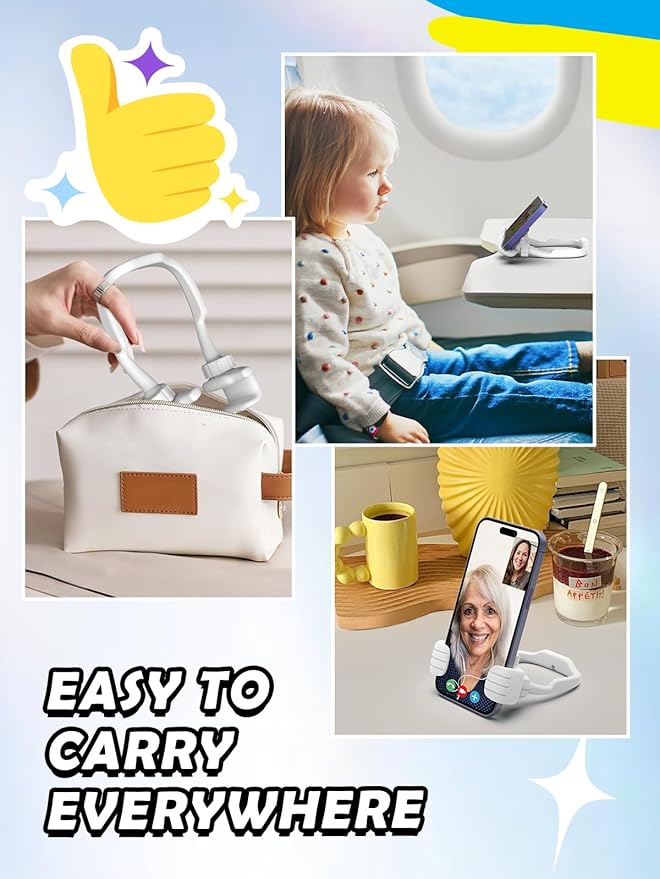 Back to School Supplies Gifts for Boys Girls: Thumbs Up Lazy Phone Stand Holder Gifts for Kids Teens Adults Men Women Teenage Wife Mom Husband Birthday Funny Gadgets Stuff Christmas Stocking Stuffers