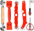 Screen Repair Tool,Window Roller,Spline Installer,6 in 1 Window Installation Tool,Screen Mouse Spline Roller for Installing & Replacing Window Patio Sliding Door (6 in 1)