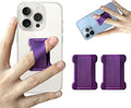Universal Phone Grip for Smartphones - Phone Holder for Hand for Back of Phone - Wireless Charging Compatible (DeepPurple) - 2Pack