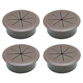 Desk Grommet 2" (50 mm), Desk Hole Cover for Cables Coffee, Cable Grommet ABS Plastic, Desk Hole Grommet for Office and Home Table Cable, Detachable & Flexible Cable Cord Organizer-4 Pcs
