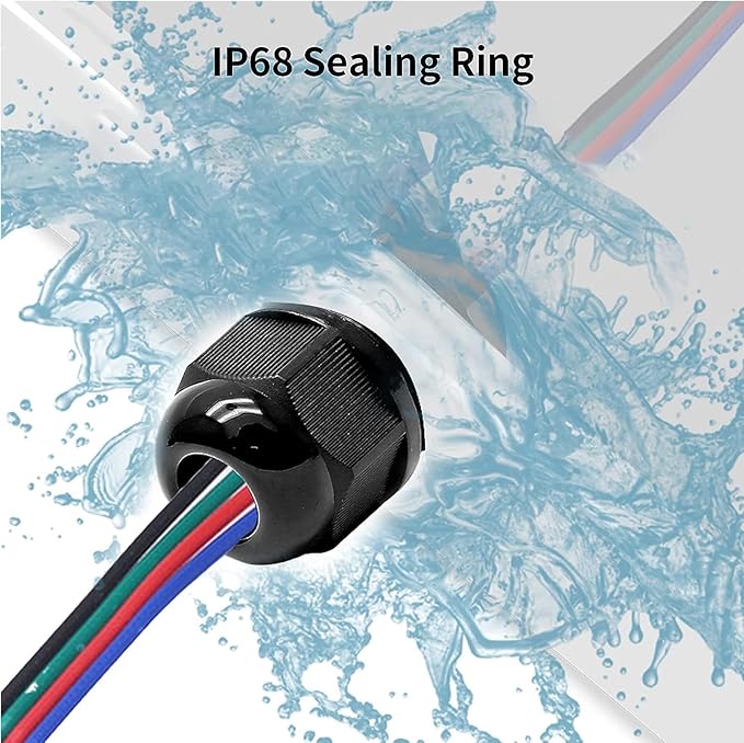 10 Pcs 1/2" NPT Nylon Cable Glands, IP68 Waterproof Adjustable Cord Grip Cable Connector Strain Relief Wire Protectors for 6-12mm Cable Diameter, Black