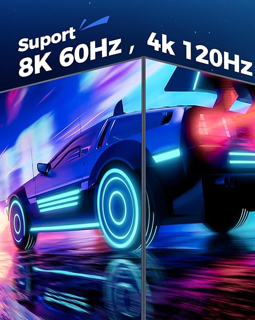 HDMI Cables 10FT 2Pack- Certified 8K Ultra High Speed HDMI Braided Cable 48Gbps,8K 60hz,4K 120hz,eARC,HDCP 2.2-2.3 - Compatible for HDTV/PS5/Blu-ray/RTX 3080 3090