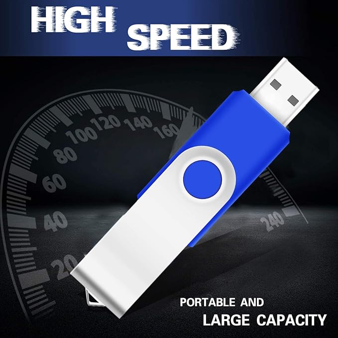 256MB Bulk Flash Drives 100 Pack EASTBULL USB 2.0 Flash Drives Pack 256MB Thumb Drives Bulk (Blue)