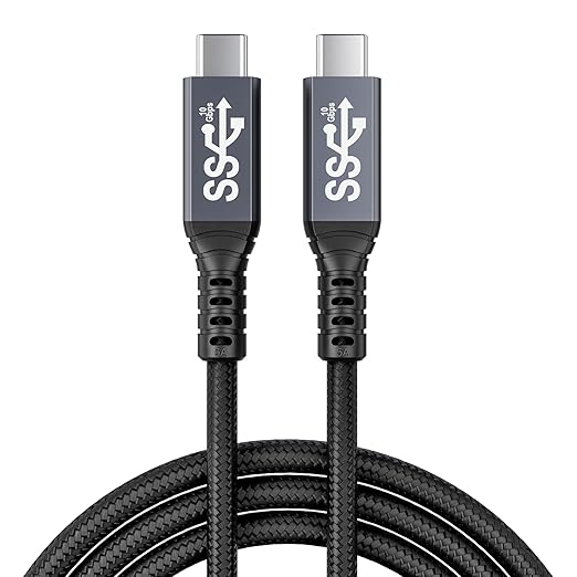 usb c 3.1 cable,usb c 10gbps type c data transfer cable 4K Video Output 100W Power Delivery Compatible with Thunderbolt 3 Tpye C Cord，Matebook, Chromebook and More Type-C Devices/Laptops/Hub,6.6FT（2m）