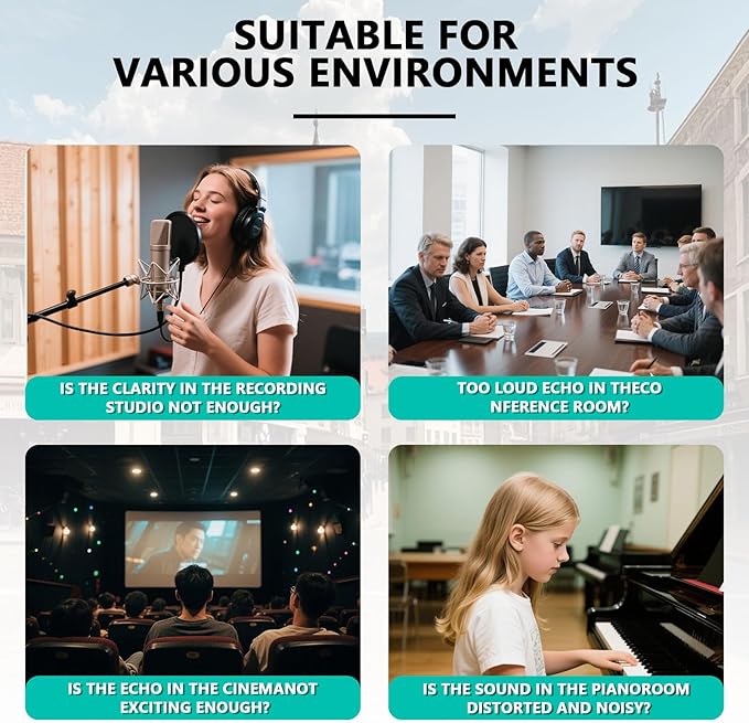 Sound Proof Foam Panels for Walls，1" X 12" X 12" Acoustic Foam Panels Insulation Studio Soundproofing Fire Resistant Noise Absorbing for Studio, Office, Home Blue(DK-L 12" X 12" X 1", 48PACK)
