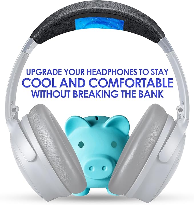 quietcomfort QC35 ii QC35 cool gel headband cushion cover. Compatible with Bose QuietComfort 2023 QC45 QC35 QC35 II QCSE Headphones. Easy DIY Fit | COOLING GEL | EXTRA THICK