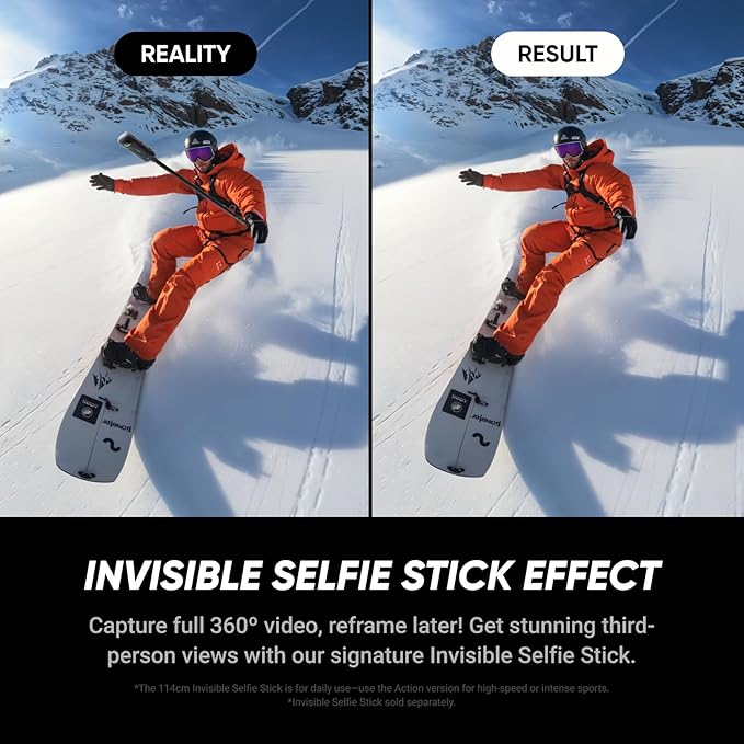 Insta360 X5 Lens Guards Bundle - Waterproof 8K 360° Action Camera, Leading Low Light, Invisible Selfie Stick Effect, Rugged & Replaceable Lens, 3-Hour Battery, Clear Audio, Stabilization