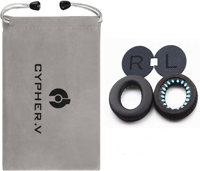 Headphones Replacement Ear Pads Cover,for Bose Quietcomfort QC15 QC25 QC35 35 ii Headsets (Black)